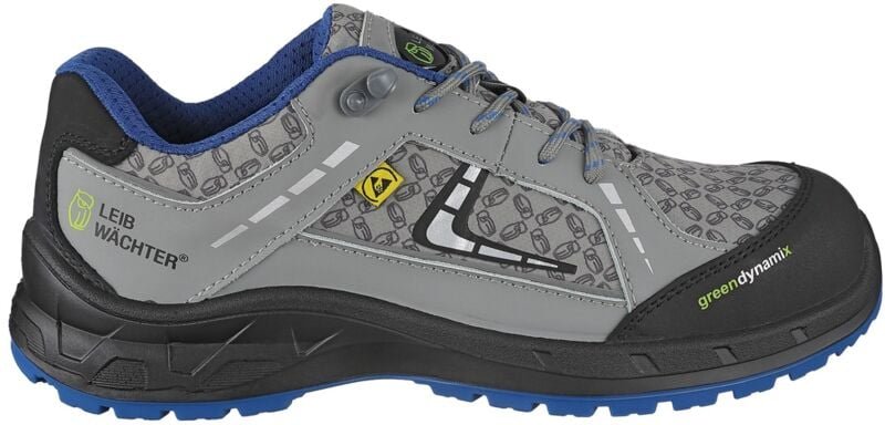 Leibwächter Sicherheitshalbschuh BRÜSSEL S1PS ESD Gr. 44 schwarz / blau