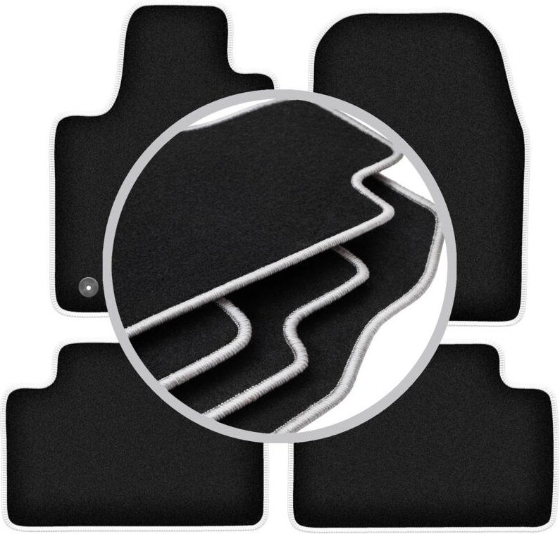 CARLUX-SILVER Autofußmatten für: Jeep Grand Cherokee WK2 Offroad (2010-2018)