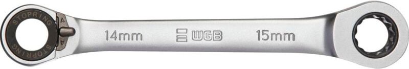 WGB - Doppel-Ringratschenschlüssel gekröpft Ratschenschlüssel sw 17x19 mm Stahl