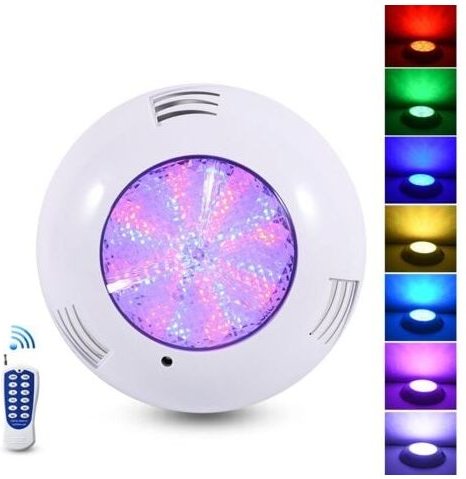 Ulisem LED-Poollicht, 35 w, ultradünn, rgb, dimmbar, mehrfarbig, tauchfähig, LED-Poollicht mit Fernbedienung, 140° Abstr...