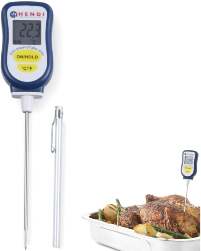 Hendi - Thermometer mit kurzer Reaktionszeit, 204x42x(H)20mm