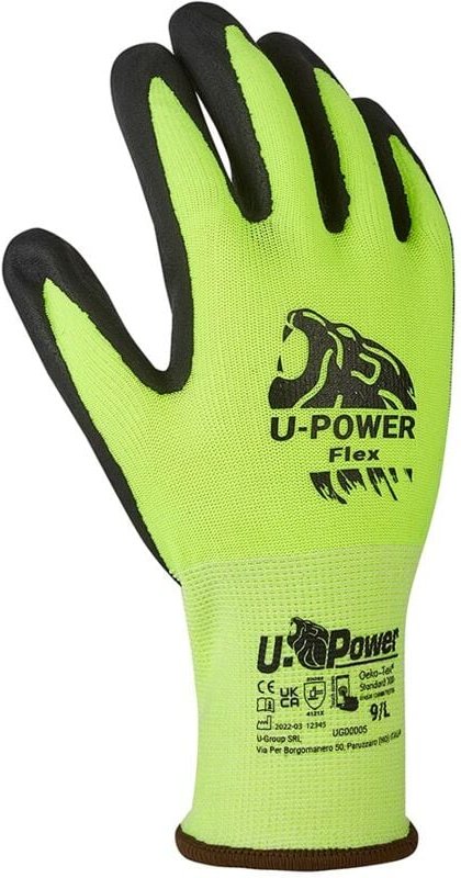 Thumbnail - Flex Arbeitshandschuhe Sicherheits-Nylon-Touchscreen Grün 11/XXL - U-power