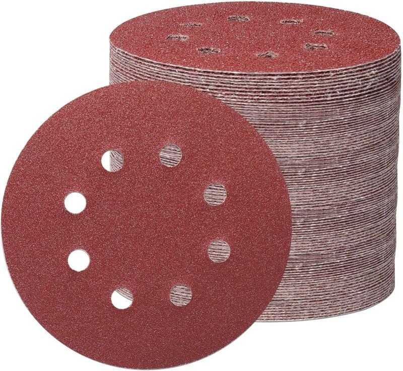 70 Stück Schleifpapier 125mm Klett, Körnung P40, P60, P100, P120, P240,P320,P600 Schleifpads Rund Ohne Loch Nasse Trocke...