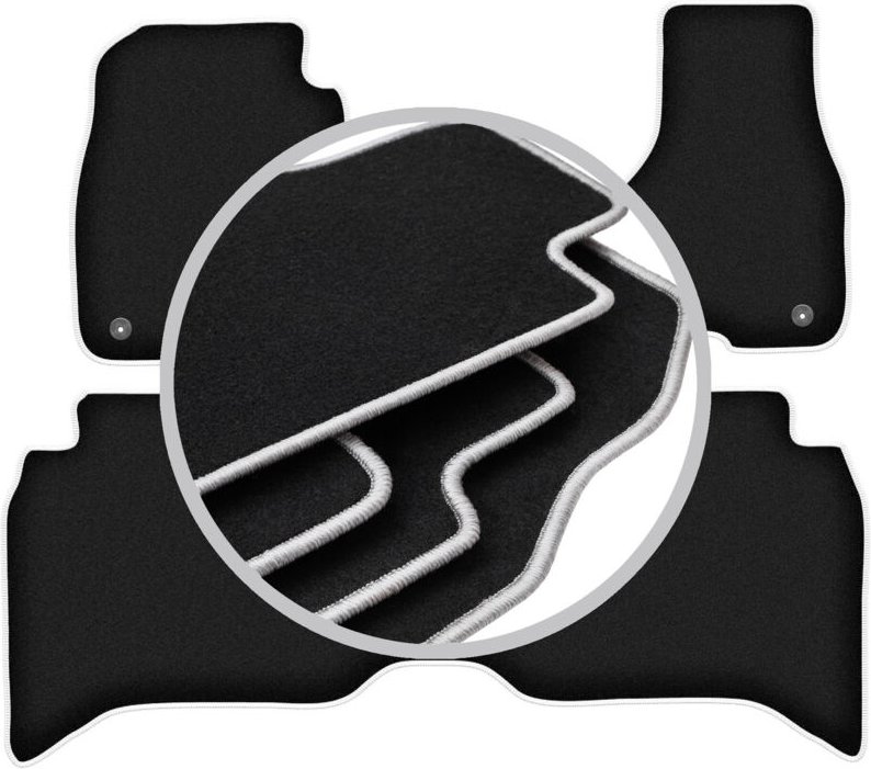 CARLUX-SILVER Auto-Fußmatten für: Dodge RAM DS DJ 1500 Pickup (2012-2020)