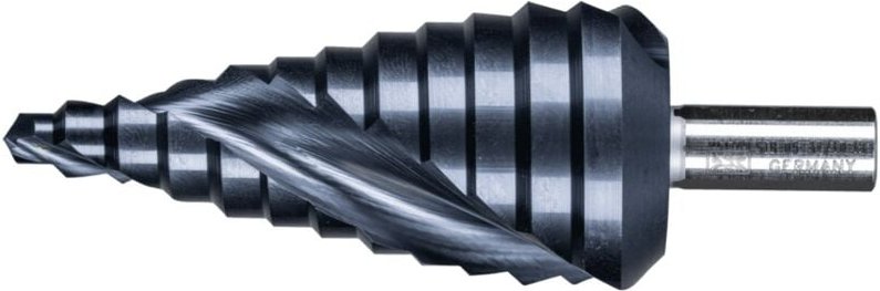 Stufenbohrer hss 12 Bohrstufen ø 6-37 mm 3-Flächenschaft-Ø 10mm hicoat beschichtet - Pferd