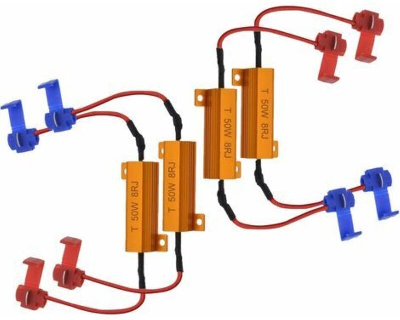 4 Stück 50 w 8 Ohm LED-Lastwiderstände, Scheinwerfer-Lastwiderstand, Nebelscheinwerfer-Decoder, LED-Blinkerwiderstand, D...