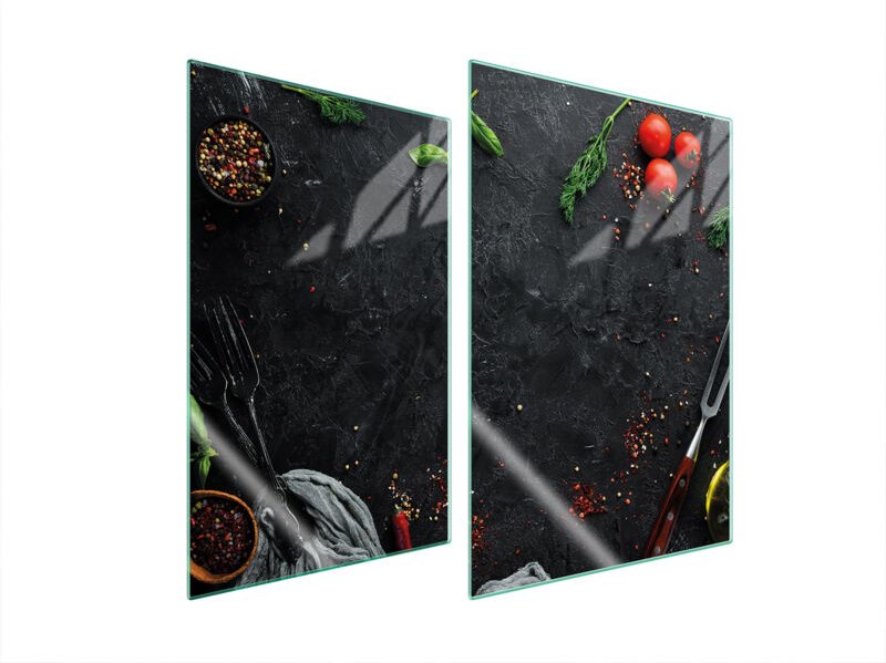 GLASSCHUTZPLATTE FÜR KÜCHE 2x35x52 SCHIEFER