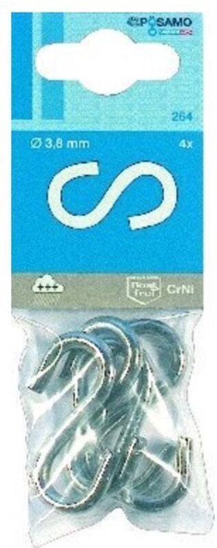 Pösamo Not S-Haken (sb) A2 3,8mm