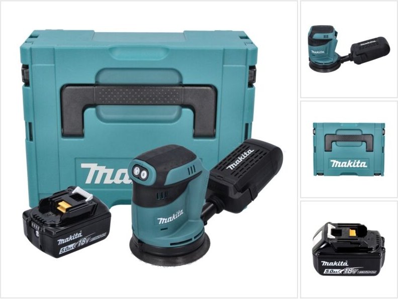 Dbo 180 G1J Akku Exzenterschleifer 18 v 125 mm + 1x Akku 6,0 Ah + Makpac - ohne Ladegerät - Makita