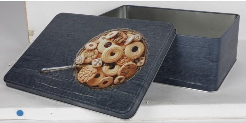 Buri - 12 Stück Metall-Keksdose Plätzchen aufbewahren Gefäß Küche Haushalt