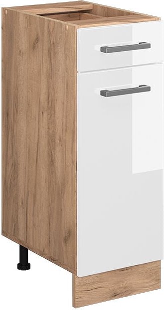 Vicco - Küchenunterschrank R-Line, Weiß Hochglanz, 30 cm ohne Arbeitsplatte