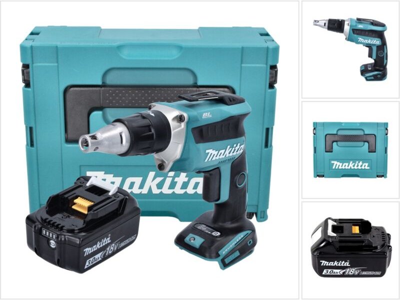 Dfs 452 F1J Akku Schnellbauschrauber 18 v Brushless + 1x Akku 3,0 Ah + Makpac - ohne Ladegerät - Makita