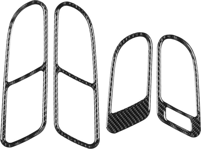 Coocheer - Dekorative Abdeckung aus Kohlefaser am inneren Türgriffrahmen und an der inneren Türgriffverkleidung