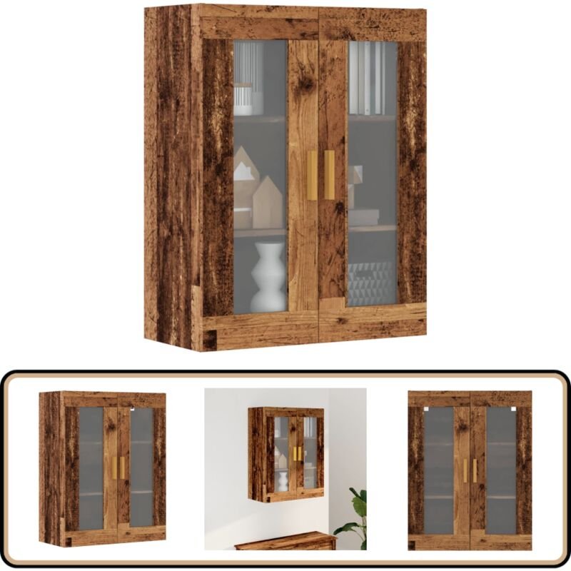 Hängeschrank Altholz-Optik 69,5x34x90 cm - Vidaxl