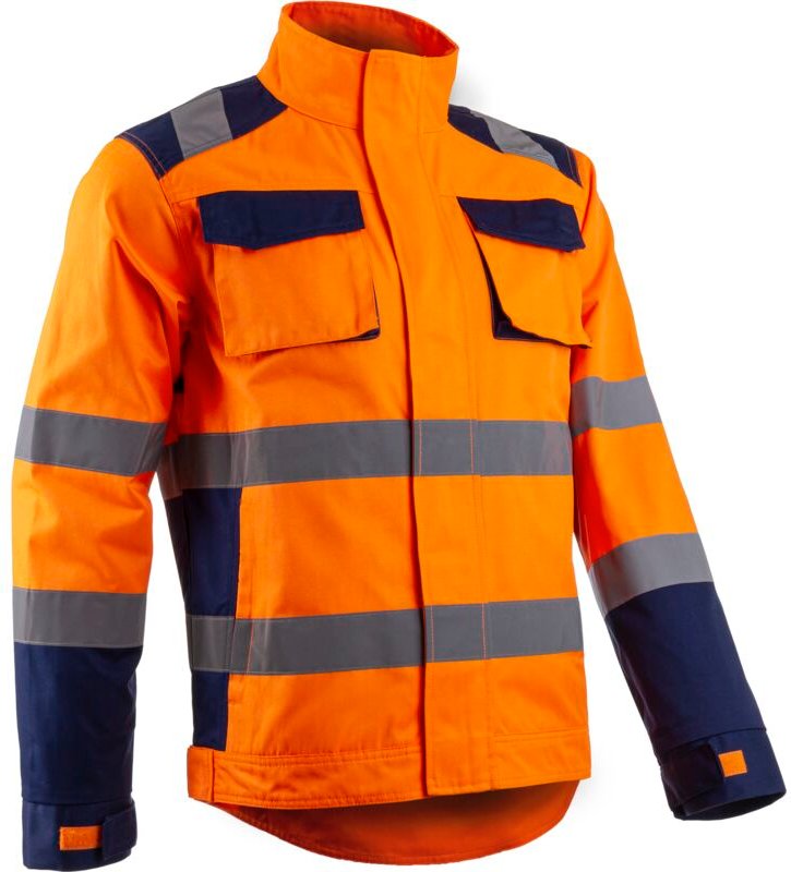 Hochsichtbare Arbeitsschutzjacke HIBANA – Neonorange 3XL – 60/62