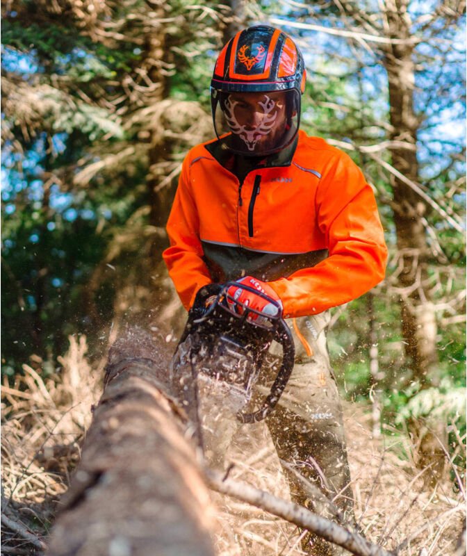 KOX - Forstjacke Vento 3.0 Grün/Orange Größe s