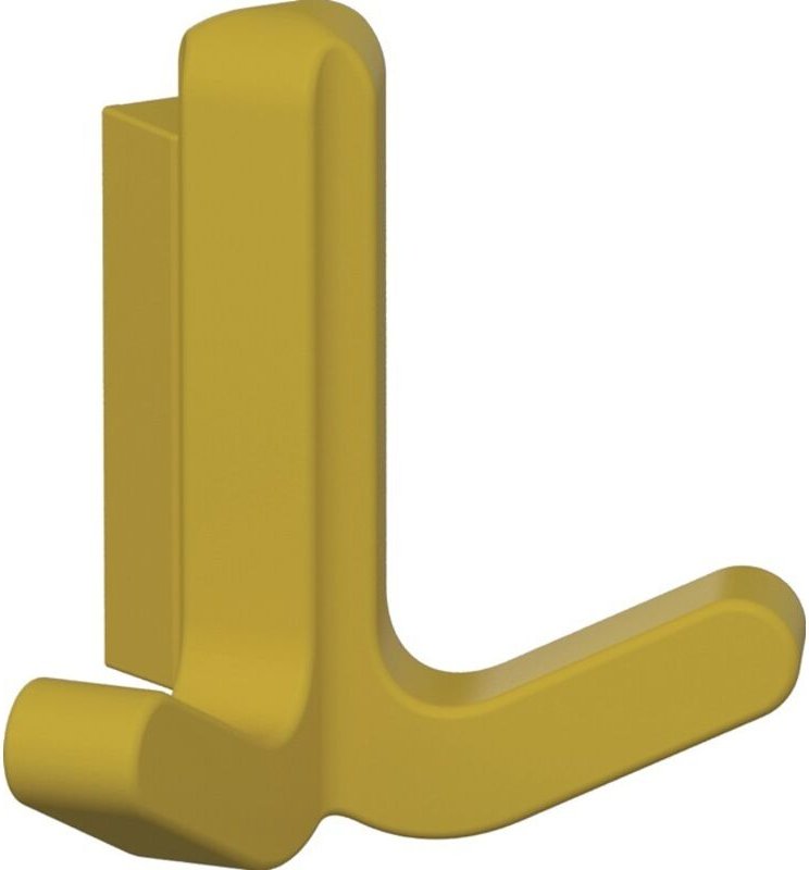 Doppelhaken Serie 477 matt, elastisch Kunststoff (tpu) 18 senfgelb Höhe 69 mm