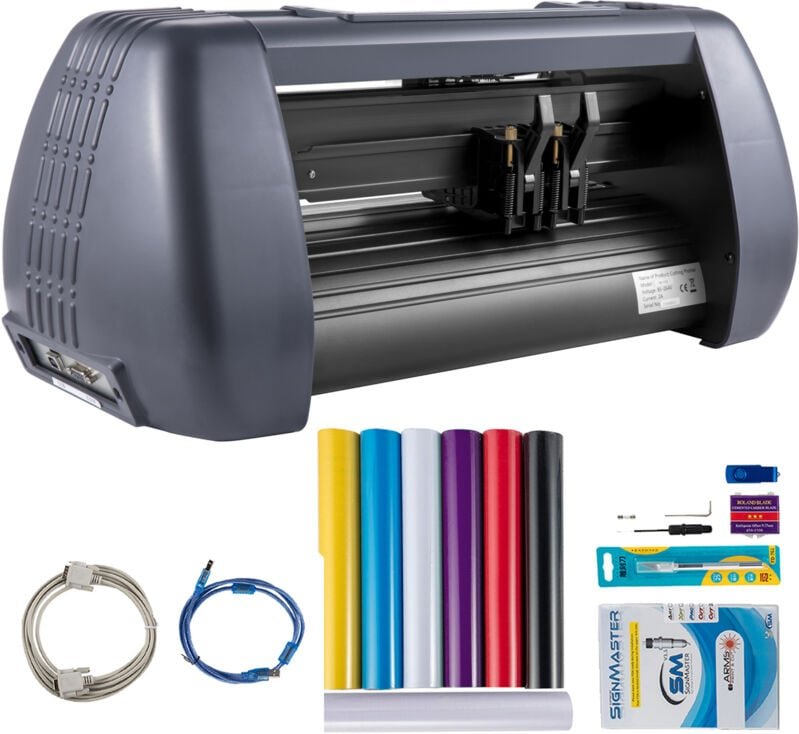 Vinyl-Schneidemaschine, 375-mm-Drucker, maximaler Papiervorschub von 14 Zoll, einstellbare Kraft und Geschwindigkeit, Pl...
