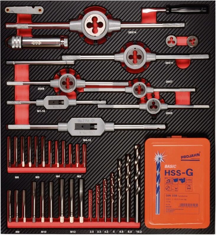 Gewindeschneidwerkzeug Einlage 64-tlg. - Projahn