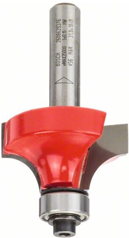 Bosch Abrundfräser Expert for Wood, 8 mm, D 31,75 mm, R1 9,5 mm, L 18 mm, G 60 mm