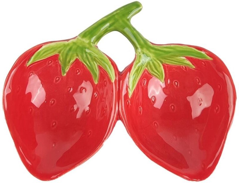 Erdbeerschale aus Porzellan, ideal für Desserts, Salate und Dekorationen, Bohemian-Design, langlebig und elegant