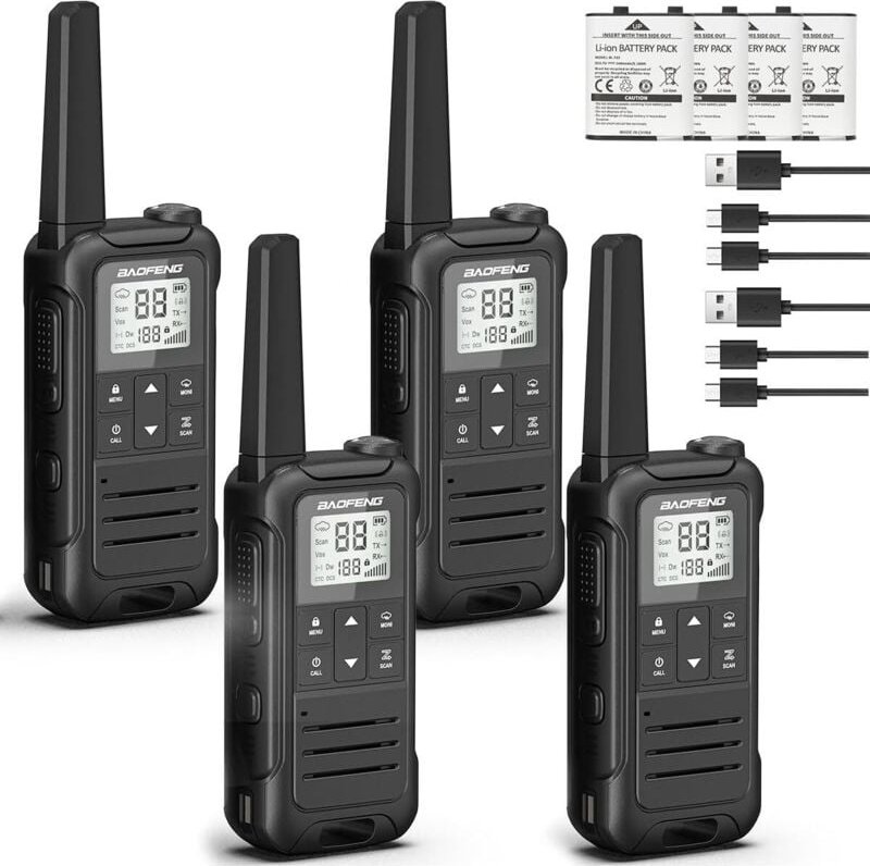 Walkie-Talkies mit großer Reichweite für Erwachsene, tragbares wiederaufladbares Baofeng FRS-Radio, Walkie-Talkie, tragb...