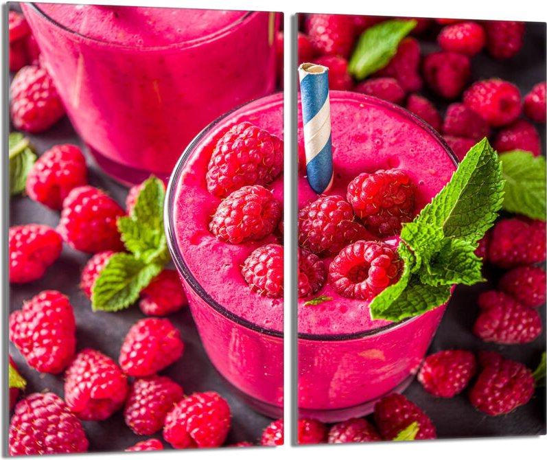 Glasschutzplatte für den Herd 2x30x52 Himbeeren