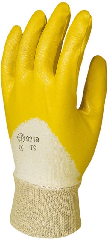 Pack mit 10 Paar ultra leichte gelbe Handhabungshandschuhe – Standardmodell Größe 9