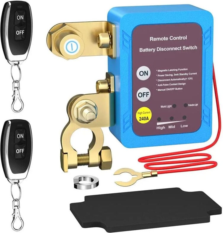 Thumbnail - 12-V-Batteriestromkreisschalter, 240-A-Batterieschalter, Autobatterieschalter, automatischer Stoppschalter für Auto, Boo...