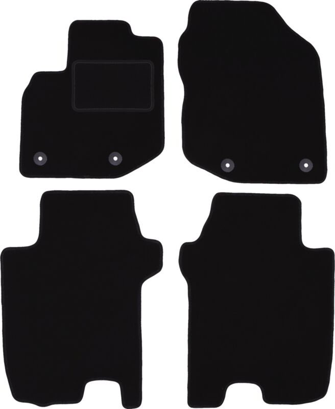 Schwarze Velours-Fußmatten für: Honda City V FL Limousine (2011-2013)