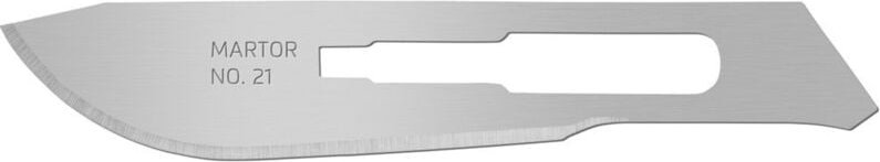 Skalpellklinge 21 Spezialschliff Skalpellklingen 66 mm Stahl 10 St. - Martor