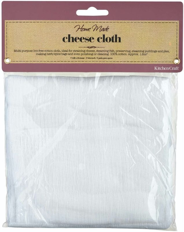 Home Made Cheese / Käsetuch de Cheese, Baumwolle, Weiß, 1,6 m