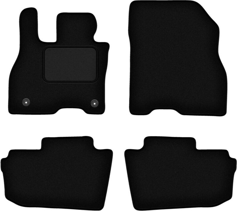 Schwarze Veloursmatten für: Nissan Leaf II Fließheck (2017-)