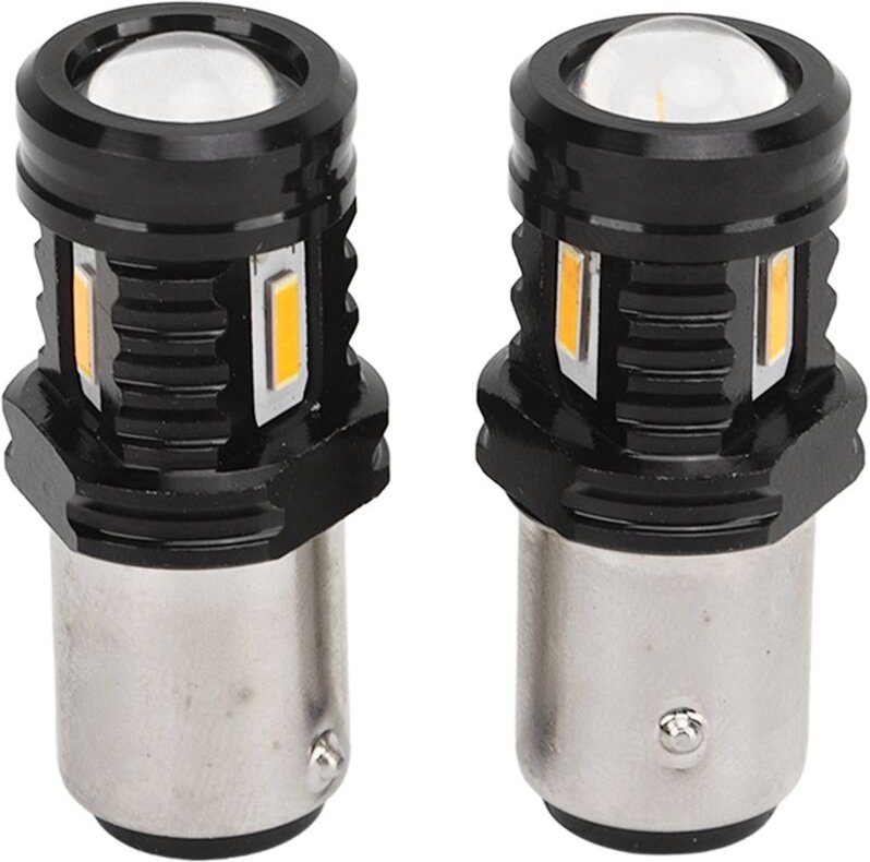 Paar 1157 LED-Bremslichtbirnen, 120 W, 3000 lm, BAY15D, Tagfahrlichtbirnen für Auto, SUV, LKW, Wohnmobil, gelbes Licht/3...