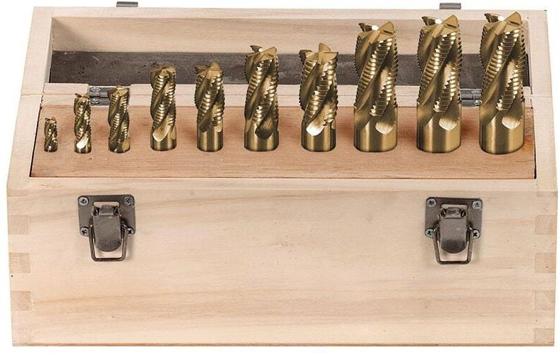 Fervi - Serie von 20 Stirnfrasern mit 4 Vorschnitten fur Eisen und Metall f001/10