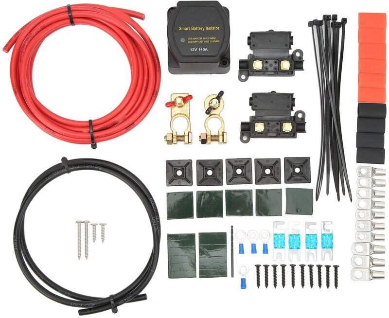 140 Ampere 12 V Doppelbatterie-Trennsatz, Hoch-/Niederspannungsschutz, spannungsempfindlicher Relaissatz für Autos, Wohn...