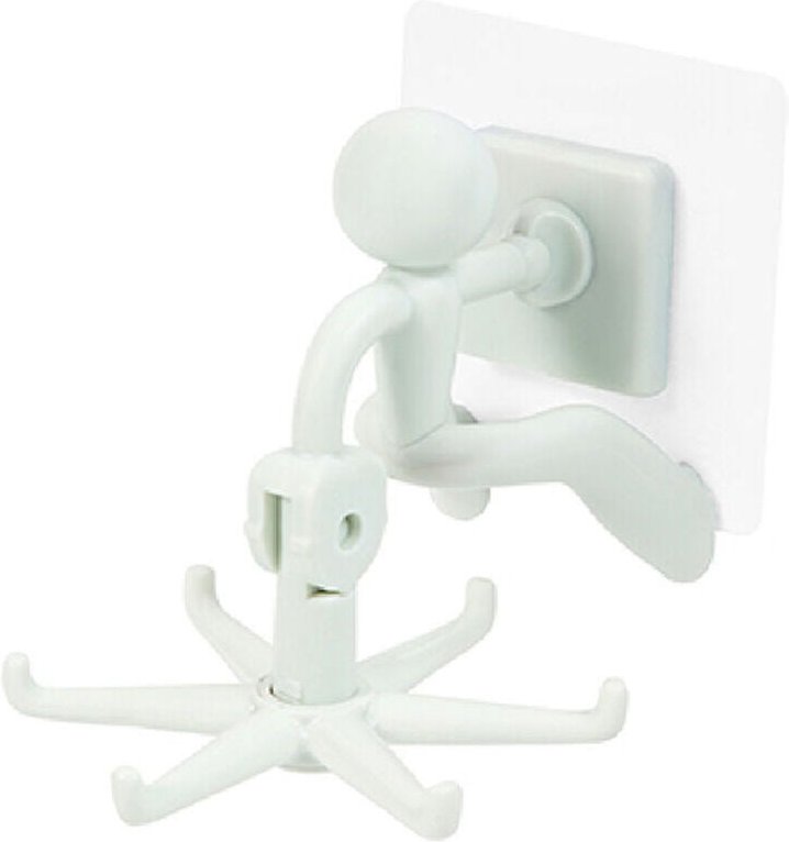 KZQ - Ganci autoadesivi girevoli a 360 gradi per cucina, bagno, parete e porta.