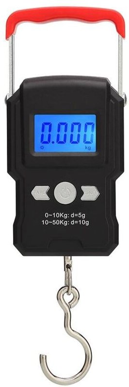 Angelwaage, 50 kg Hänge-Reisewaage, elektronische Angelwaage mit LCD-Display mit Hintergrundbeleuchtung, geeignet zum An...