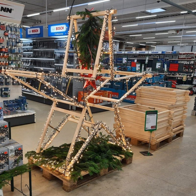 Dema - 5x Holz-Klappbock Untergestell Holzständer Weihnachtsstern diy Fichte bis 80kg