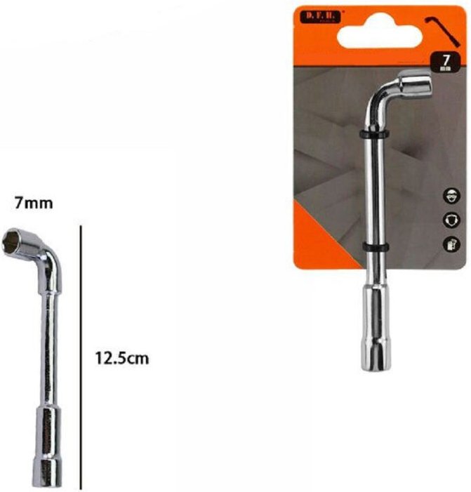 Trade Shop Traesio - Trade Shop - 7 mm chrom-vanadium-stahl sechskant-steckschlüssel 60228 -