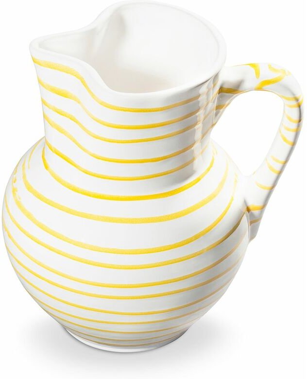 Gmundner Keramik Gelbgeflammt, Krug Wiener Form 1,5 Liter