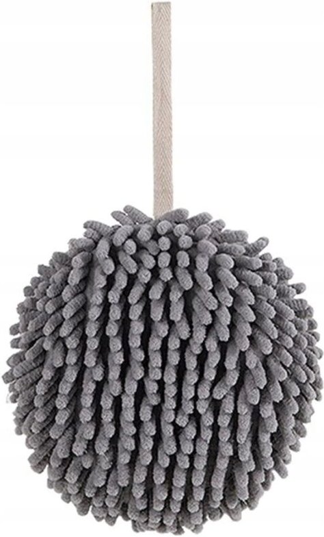 Küchentuch, Badezimmer, Geschirrtuch an einer Schnur, Haken, Kugel, Grau