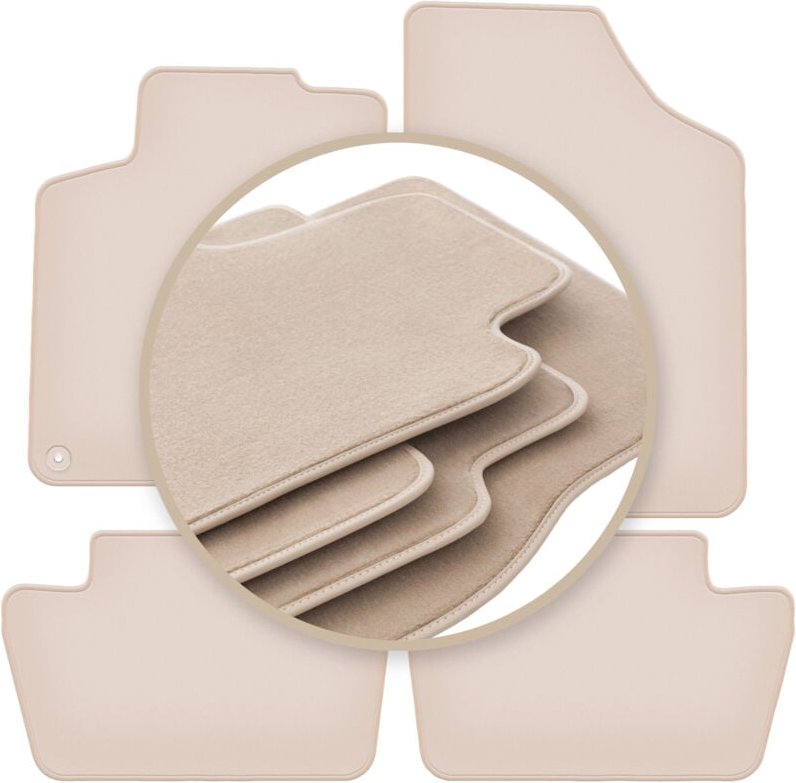 Beige Matten PREMIUM für: Citroen C4 II Fließheck, Kombi 2010-2018