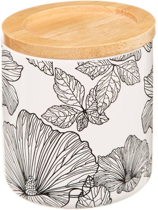 5five Simply Smart - Wattepott blackflora schwarz und weiß - 5five