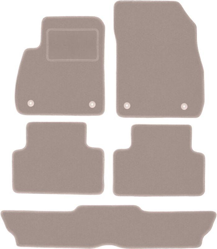 Beige Veloursmatten für: Opel Zafira C 7-Sitzer (2012-2019)