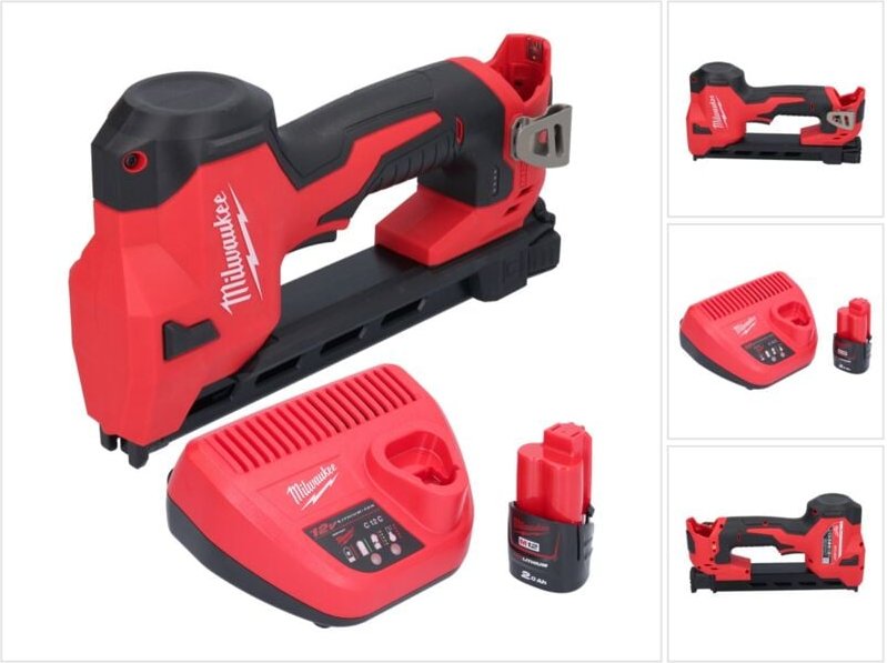 M12 BCST-201 Akku Tacker 12 v 19 x 25,4 mm + 1x Akku 2,0 Ah + Ladegerät - Milwaukee