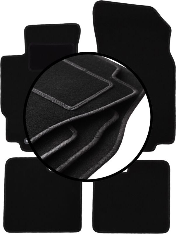 Komplettset Veloursmatten für: Peugeot 406 Limousine, Kombi, Break (1995-2004)