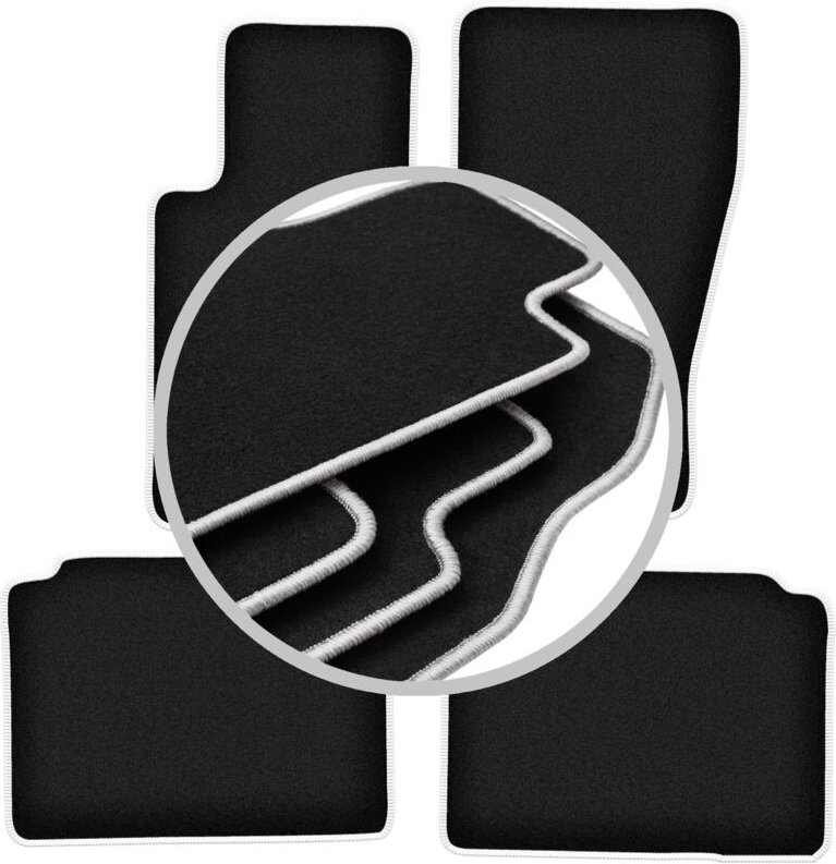 CARLUX-SILVER Autofußmatten für: Jeep Grand Cherokee III WK Offroad (2005-2010)