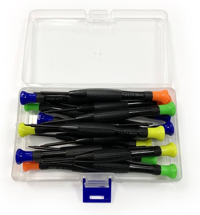 18-teiliger Torx-Schraubendreher, Mini-magnetischer Torx-Flachkopf, Kreuzschlitz, kleine Pinzettenschraubendreher mit T2...