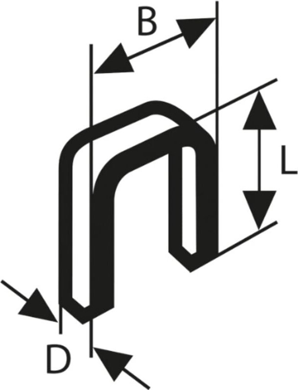 Bosch Schmalrückenklammer TK40 15G, 5,8 mm, 1,2 mm, 15 mm, verzinkt, 5000er-Pack